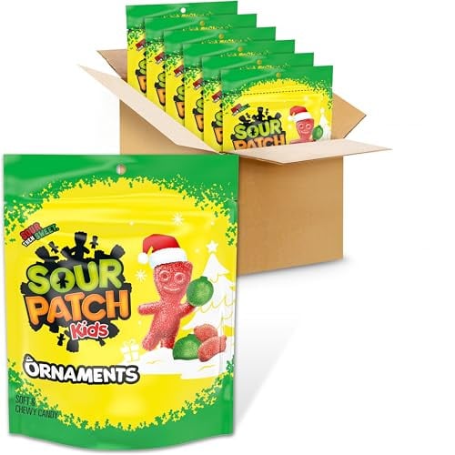 SOUR PATCH KIDS Ornaments Soft & Chewy Holiday Candy 6-10 oz Bags Deal