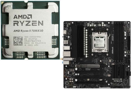 AMD Ryzen 5 7500X3D + ASRock B850M-C CPU/Motherboard Bundle