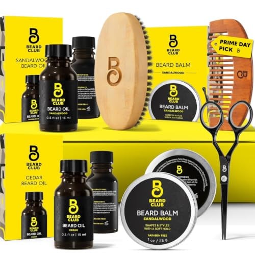 The Beard Club Men's Beard Grooming & Care Kit 6-Piece Deal