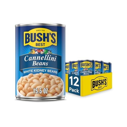 BUSH'S BEST 15.5 oz Canned Cannellini Beans (12-Pack)