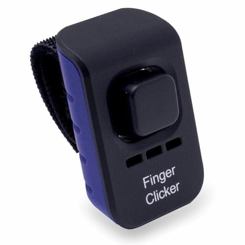 Educator Dog Training Finger Clicker with Audible Sound (Red or Blue)