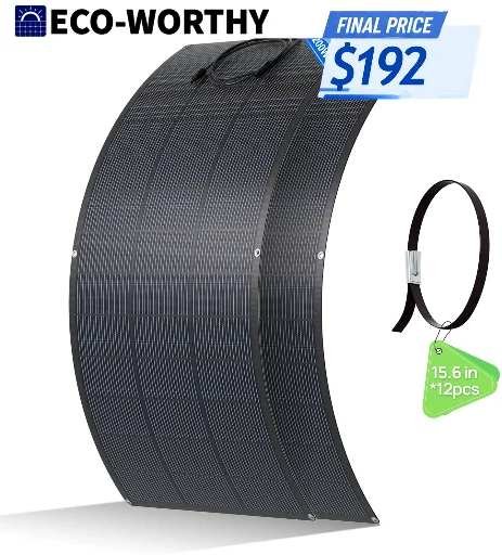 ECO-WORTHY 200W Flexible HJT Solar Panel 2-Pack (18V, ETFE, 18BB, 25% High Efficiency)