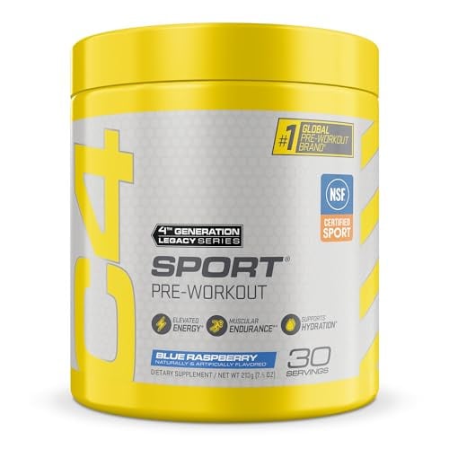 (Prime Deal) Cellucor C4 Sport Pre Workout Powder, Blue Raspberry, 30 Servings Deal