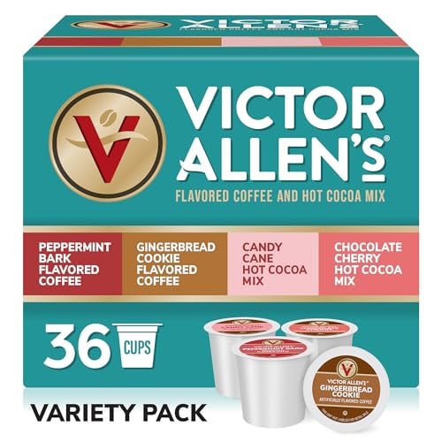 Victor Allen's K-Cup Coffee Holiday Favorites Coffee & Hot Cocoa Mix Variety Pack 36-Count Deal