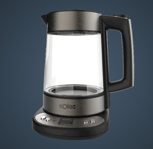 SOLAC 1.7L Temperature Select Glass Kettle