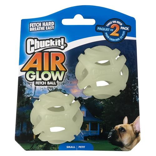 Chuckit! Air Glow Fetch Ball Dog Toy, Small (2 Inch) 2-Pack