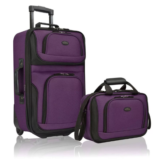 U.S. Traveler Rio 2-Piece Expandable Softside Carry-On Luggage Set