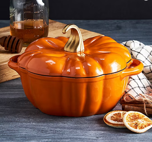 Smith & Clark Cast Iron Pumpkin Harvest 2-Quart Dutch Oven