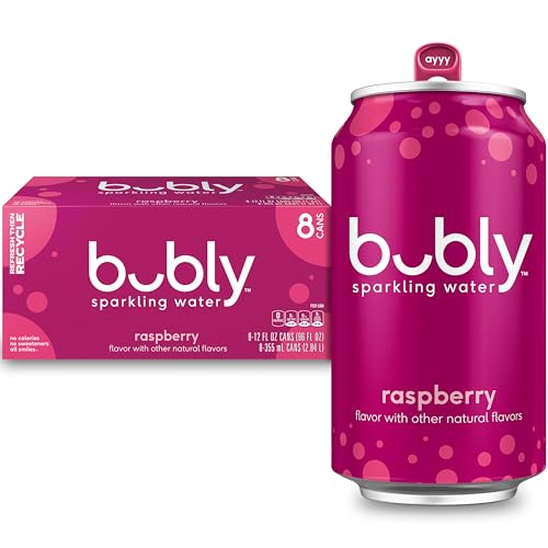 bubly Sparkling Water, Raspberry, 12 Fl Oz Cans (8 Pack) Deal