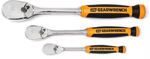Gearwrench 90-Tooth Dual Material Teardrop Ratchet Set (3-Piece) Deal