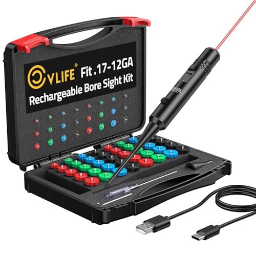 CVLIFE Rechargeable Bore Sight Laser Kit with 64 Adapters