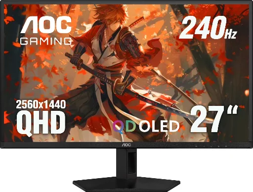 AOC 27" QD-OLED QHD 240Hz Gaming Monitor