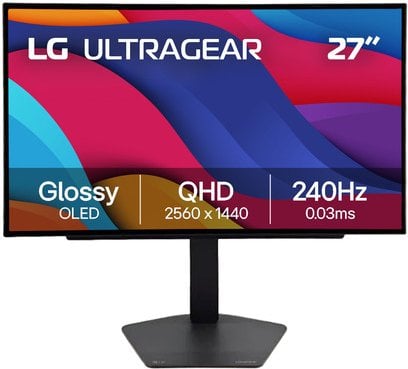 27" LG UltraGear QHD 1440p OLED 240Hz Gaming Monitor Deal