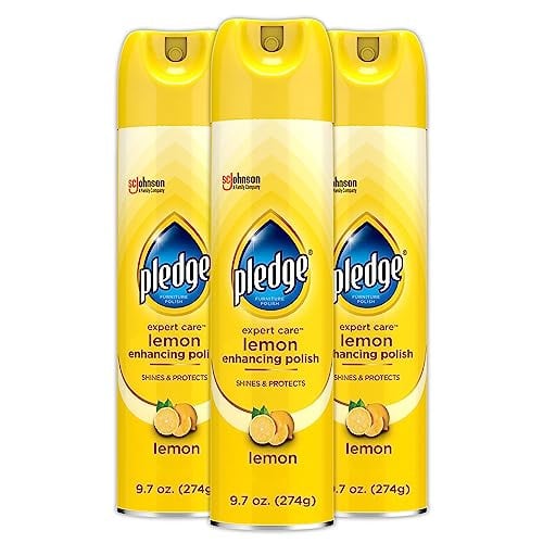 Pledge Enhancing Polish Spray Lemon 3-Pack 9.7-Oz