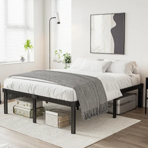 August Grove 14" Metal Platform Bed Frame King Deal