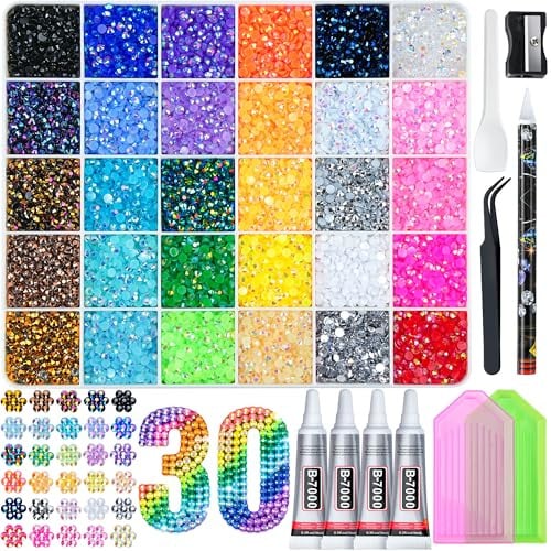 LOTWOW 28800-Piece Rhinestones Flatback