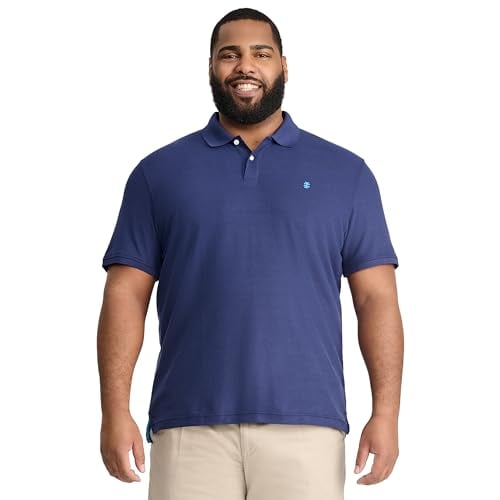 IZOD Men's Big-and-Tall Advantage Performance Polo Shirt, Peacoat, XX-Large Deal