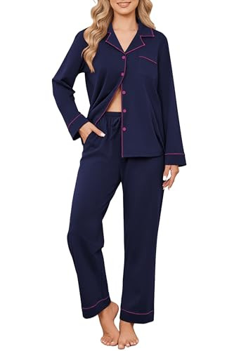 Ekouaer Womens Cotton Pajama Sets
