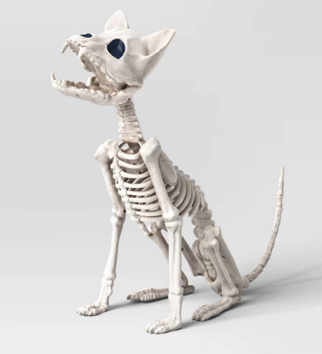 11.5" Chihuahua Skeleton Halloween Decorative Prop