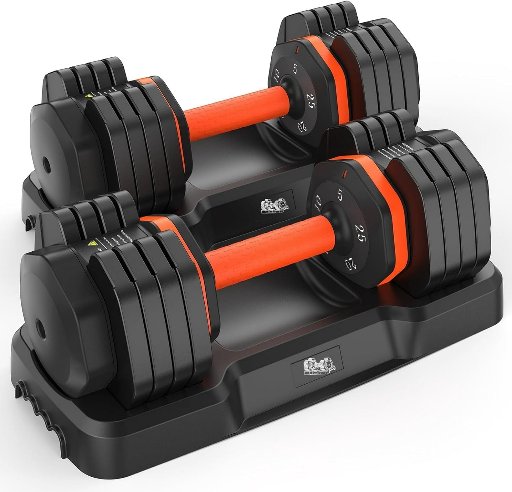 UPGO Adjustable Dumbbells Set 25LB A Pair