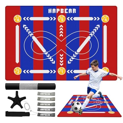 HAPBEAR Soccer Training Mat Kit 35.4" x 23.6" Deal