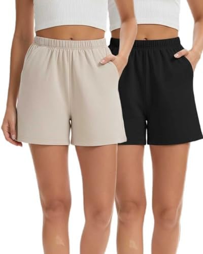 Women's Cotton French Terry Sleep Shorts with Pockets Deal