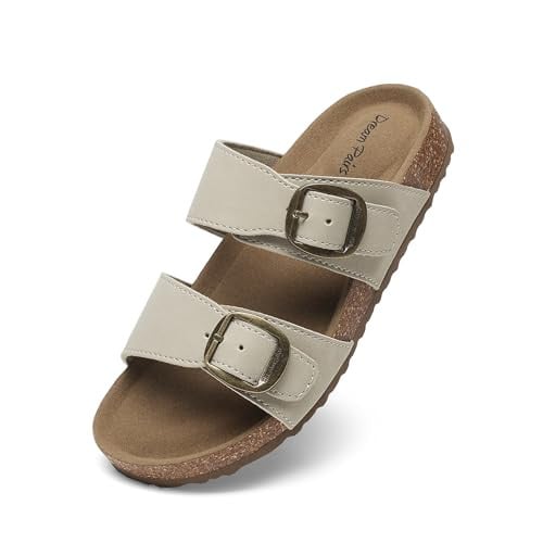 DREAM PAIRS Kids' Adjustable Strap Slides (6 colors) Deal