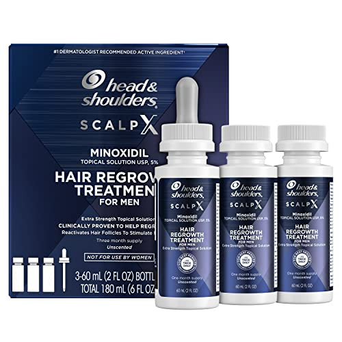 Head & Shoulders Scalp X 5% Minoxidil Hair Regrowth Treatment 3-Month Supply (Set of 3)