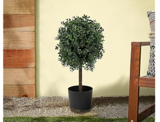 2-Ft Artificial Boxwood Single Ball Topiary