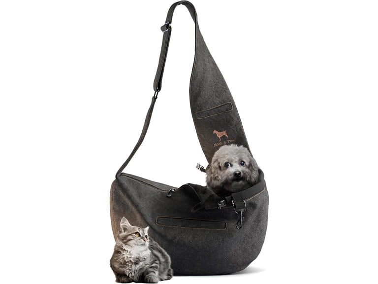Noah & Paw Vegan Leather Zipper Dog Sling Carrier Deal