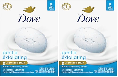 Dove Beauty Bar Soap Gentle Exfoliating 3.75 oz (Pack of 16) Deal