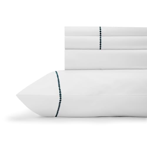 Linen Home 100% Long-Staple Combed Cotton 4-Piece Sheet Set Queen