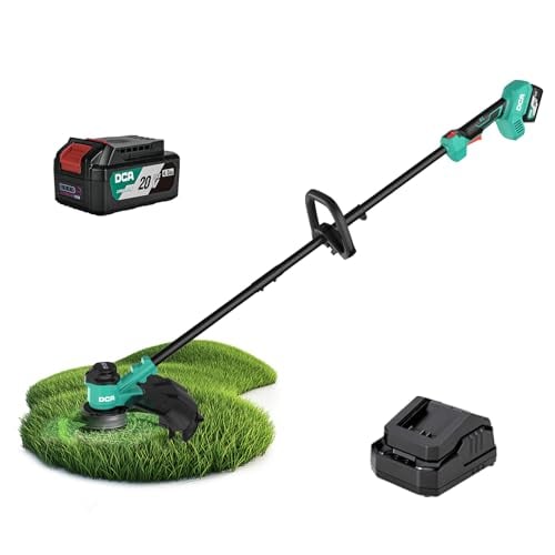 DCA 20V 14" Cordless String Trimmer w/ 4Ah Battery