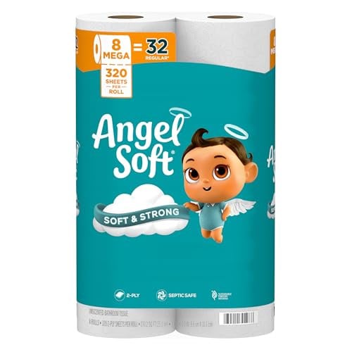 Angel Soft Toilet Paper 8 Mega Rolls Deal