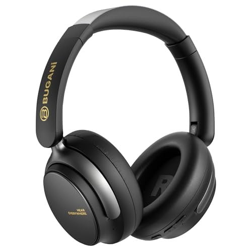 BUGANI Hybrid Active Noise Cancelling Headphones 50H Playtime