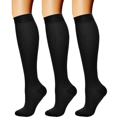 CHARMKING Compression Socks for Women & Men Circulation (3 Pairs) 15-20 mmHg Deal
