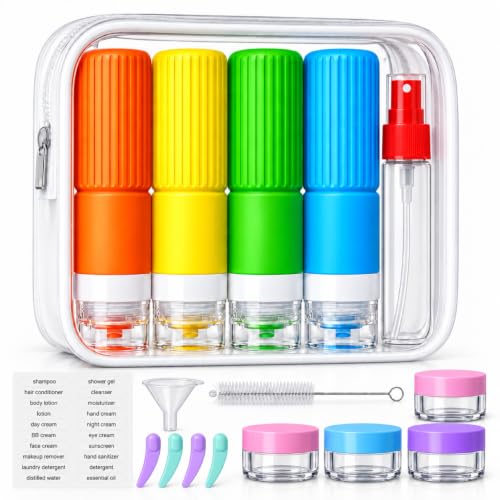 18-Pack TSA-Approved 3-Oz Silicone Travel Bottles w/ Bag