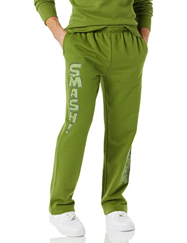 Amazon Essentials Men's Marvel Fleece Sweatpants (XS Hulk and M Marvel Logo)