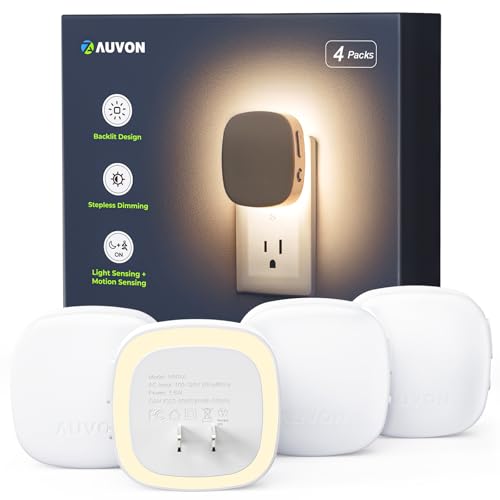 Plug-in LED Backlit Night Light 4 Packs Deal
