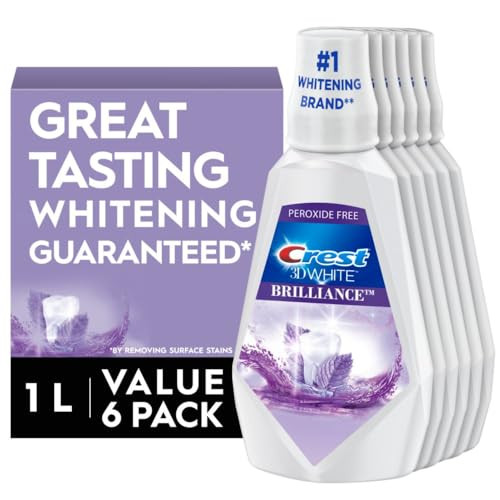 Crest 3D White Brilliance Whitening Mouthwash 6-Pack