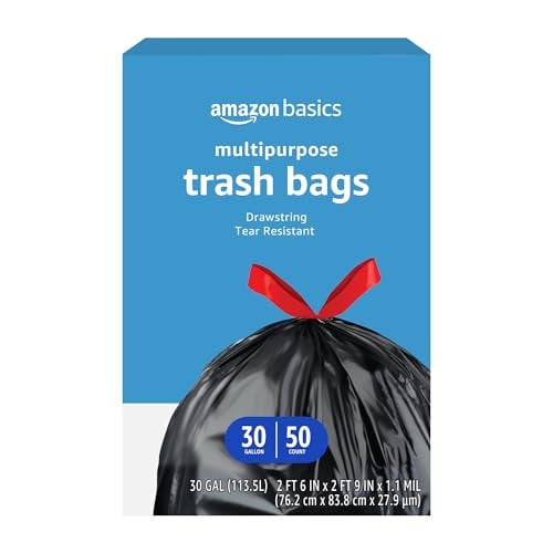 Amazon Basics Multipurpose Drawstring Trash Bags 200 Count Deal