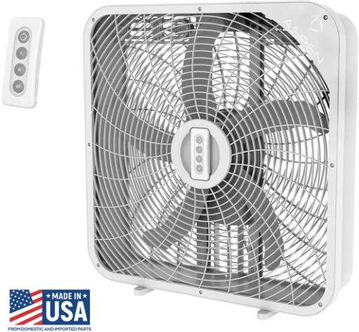 20" THE ASPEN White Box Fan w/ Remote Control