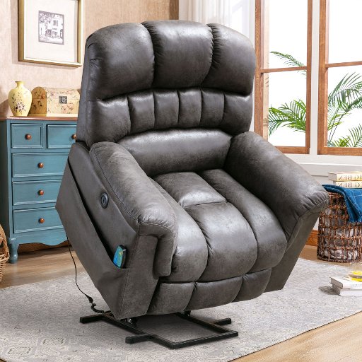 Latitude Run 41.3" Wide Extra Large Power Lift Recliner Chair w/ Soothing Heat & Massage