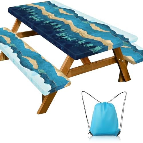 Loiyadn Store Picnic Table Cover with Bench Covers Deal