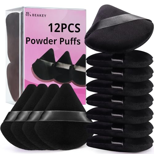 BEAKEY Triangle Powder Puffs 12-Count