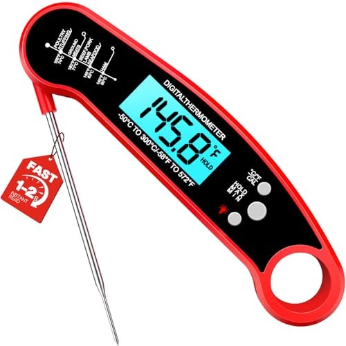 Instant Read Meat Thermometer Digital 1-2 Sec Deal