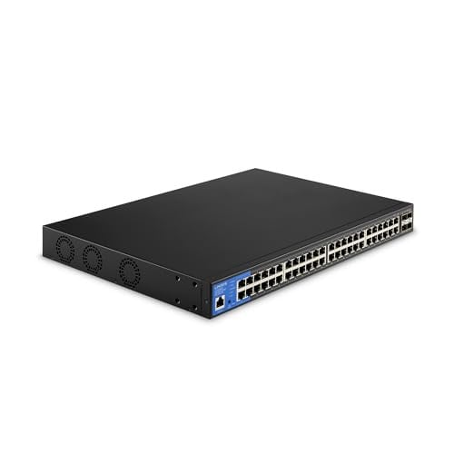 Linksys LGS352MPC 48 Port Gigabit Network PoE+ Switch 740W with 4 x 10G Uplink SFP+ Slots