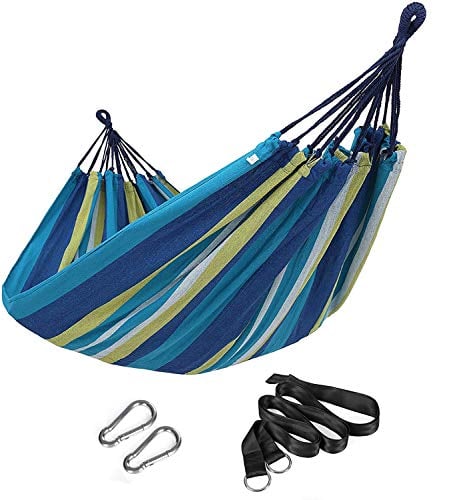 SONGMICS 98.4"x59.1" 660 lb Double Hammock w/ Hanging Straps Deal