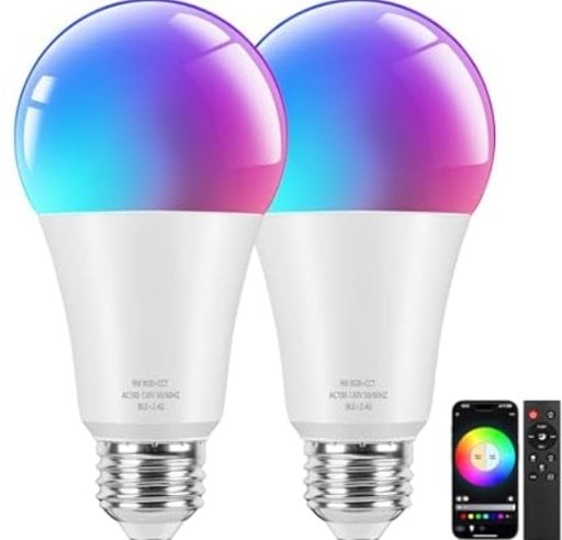 Brightever Smart A19 LED Light Bulbs 2-Pack