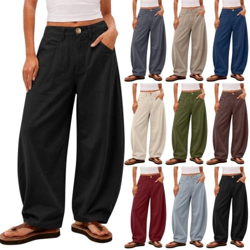 Womens Cotton Breathable Pants Deal